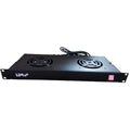 LDR 2 Way Rackmountable Fan Kit with power switch - 2x Fans - 1U Size - Black Metal Construction - Image 1