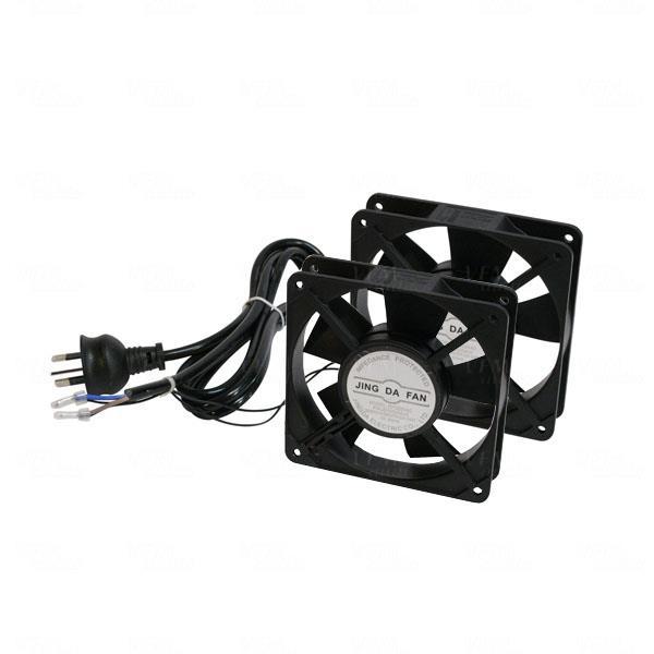 LDR 2 Way Fan Kit - 2x Fans - Black - For Installation in LDR Hinged & Single Section Racks - Image 2
