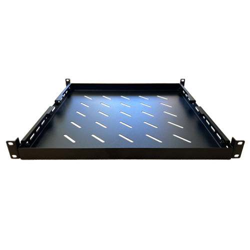 LDR Adjustable 1U Shelf Recommended For 19" 445mm to 800mm Deep Racks - Black Metal Construction - Image 2