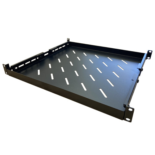 LDR Adjustable 1U Shelf Recommended For 19" 445mm to 800mm Deep Racks - Black Metal Construction - Image 1