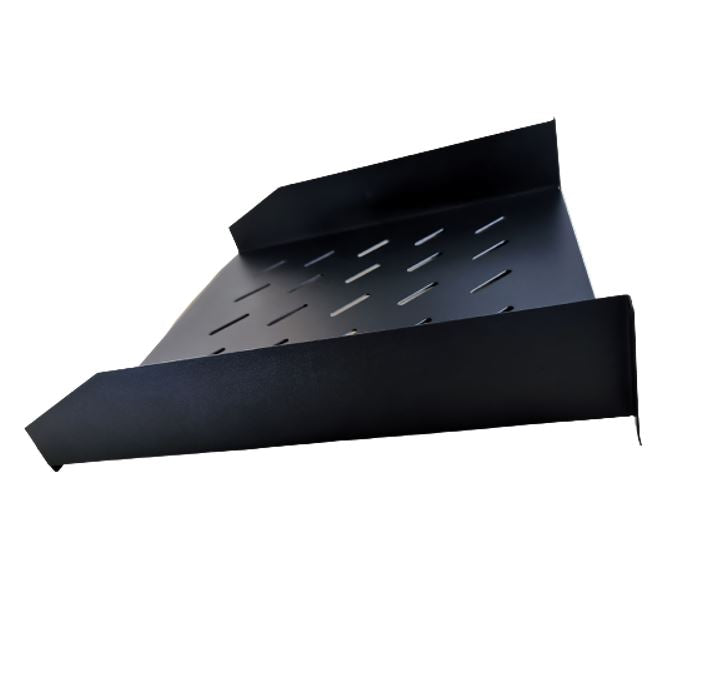 LDR Cantilever 2U Shelf, 452mm Depth, Ideal for 19" 1000mm Deep Cabinets - Black Metal Construction - Image 4