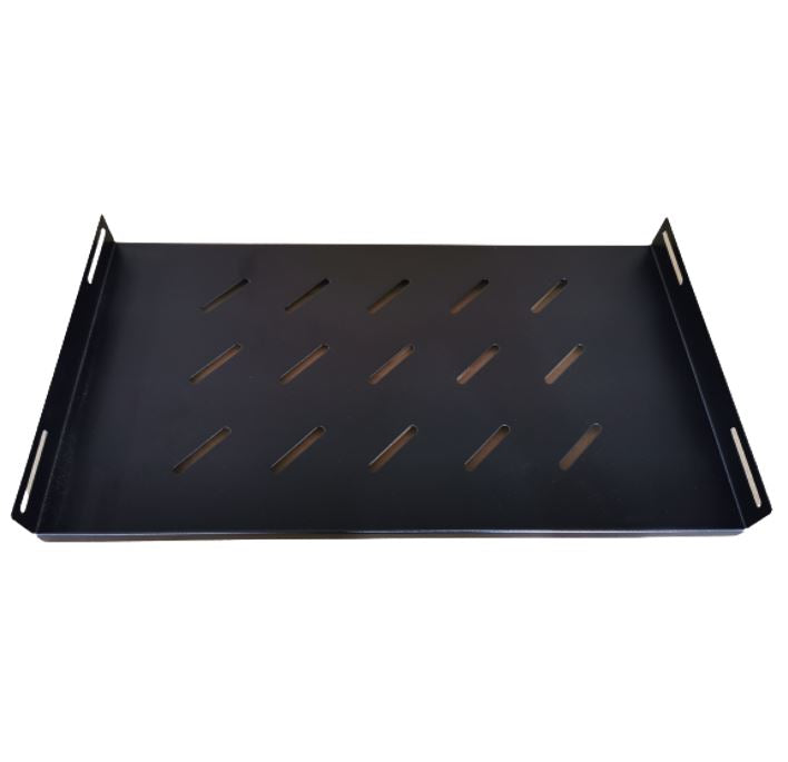 LDR Fixed 1U 350mm Deep Shelf Recommended for 19" 600mm Deep Cabinet - Black Metal Construction - Image 2