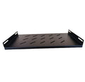 LDR Fixed 1U 550mm Deep Shelf Recommended for 19" 800mm Deep Cabinet - Black Metal Construction - Image 1