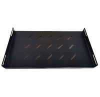 LDR Fixed 1U 550mm Deep Shelf Recommended for 19" 800mm Deep Cabinet - Black Metal Construction - Image 2