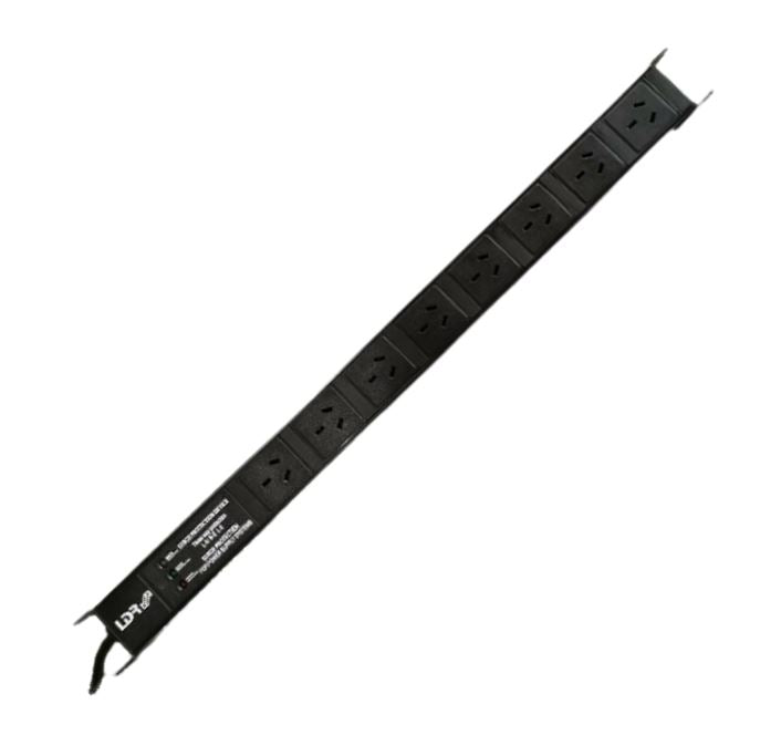 LDR 8-Port 10A Power Distribution Unit AU Approved - 8x 3-Pin AU/NZ Outlets/Slots - 1U Vertical Mount - Image 4