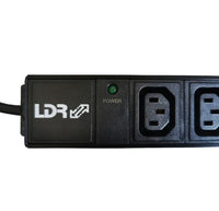 LDR 9‑Port 10A IEC C13 Power Distribution Unit(PDU),AU Approved,1U Vertical Mount,Aluminum Material With Power Indicator,2m Power Cord with C14 Plug - Image 2