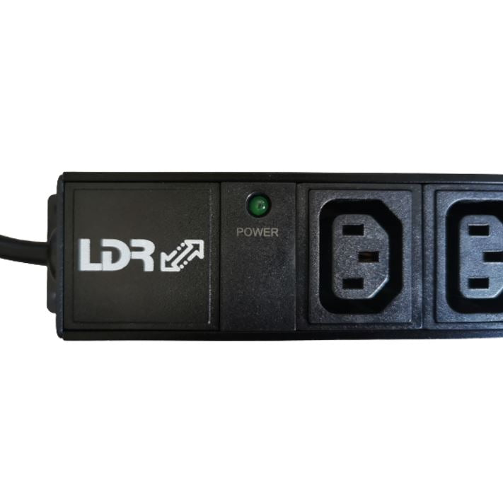 LDR 9‑Port 10A IEC C13 Power Distribution Unit(PDU),AU Approved,1U Vertical Mount,Aluminum Material With Power Indicator,2m Power Cord with C14 Plug - Image 2