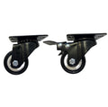 LDR 2" PP Rack Caster Wheels 2x With Brakes & 2x Without Brakes - Pack of 4 Wheels Total - Image 1