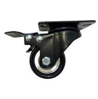 LDR 2" PP Rack Caster Wheels 2x With Brakes & 2x Without Brakes - Pack of 4 Wheels Total - Image 2