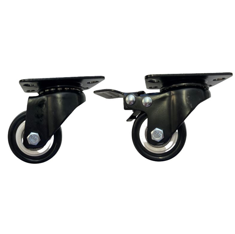 LDR 2" PP Rack Caster Wheels 2x With Brakes & 2x Without Brakes - Pack of 4 Wheels Total - Image 4