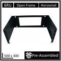 LDR Open Frame 6U Wall Mount Frame (500mm x 300mm) - Black Metal Construction - Image 1