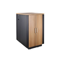 LDR Assembled Soundproof 18U Cabinets ( Black and Wood Color), 3 Pcs Low Noise Fans,2pcs Side Panels, Lockable And Removable Barrel Locking. - Image 2