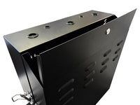 LDR Assembled 5U Flush Wall Mount Vertical Cabinet (570mm x 250mm) - 4U Rack For Gear & 2U Mount For Patch Panels - Black Metal Construction - Image 4