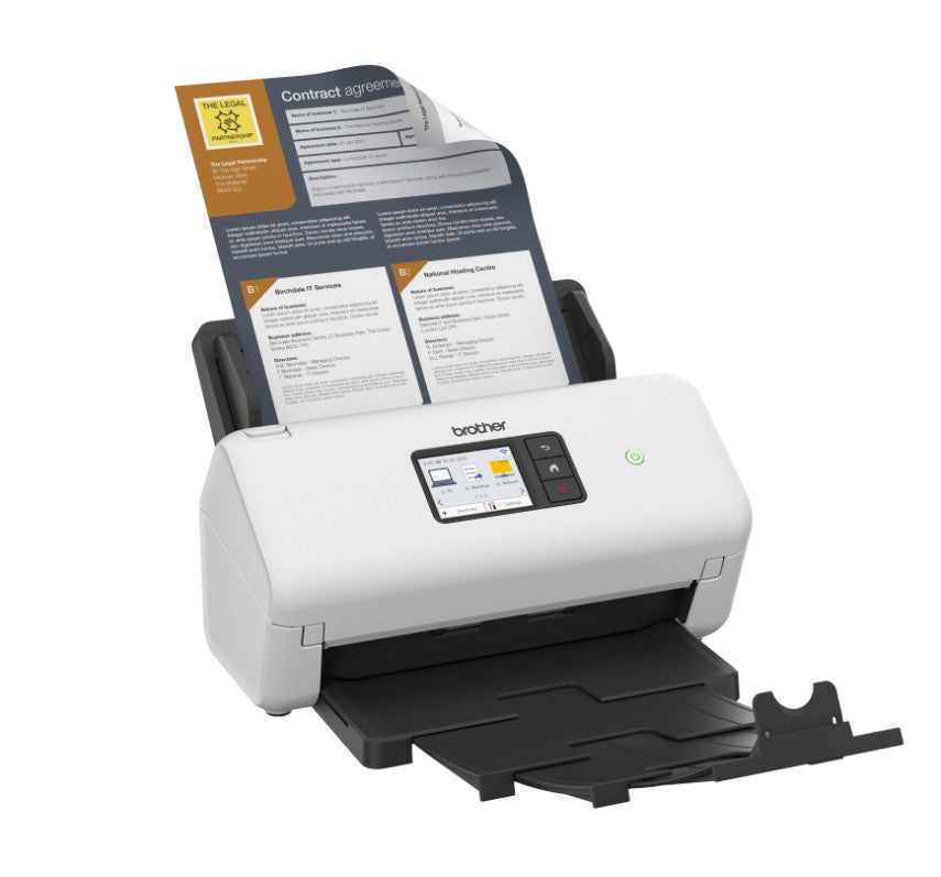 Brother ADS-3350W  ADVANCED DOCUMENT SCANNER (40PPM) network scanner, w/ 7.1cm touchscreen LCD & WiFi (2.4G) - Image 4