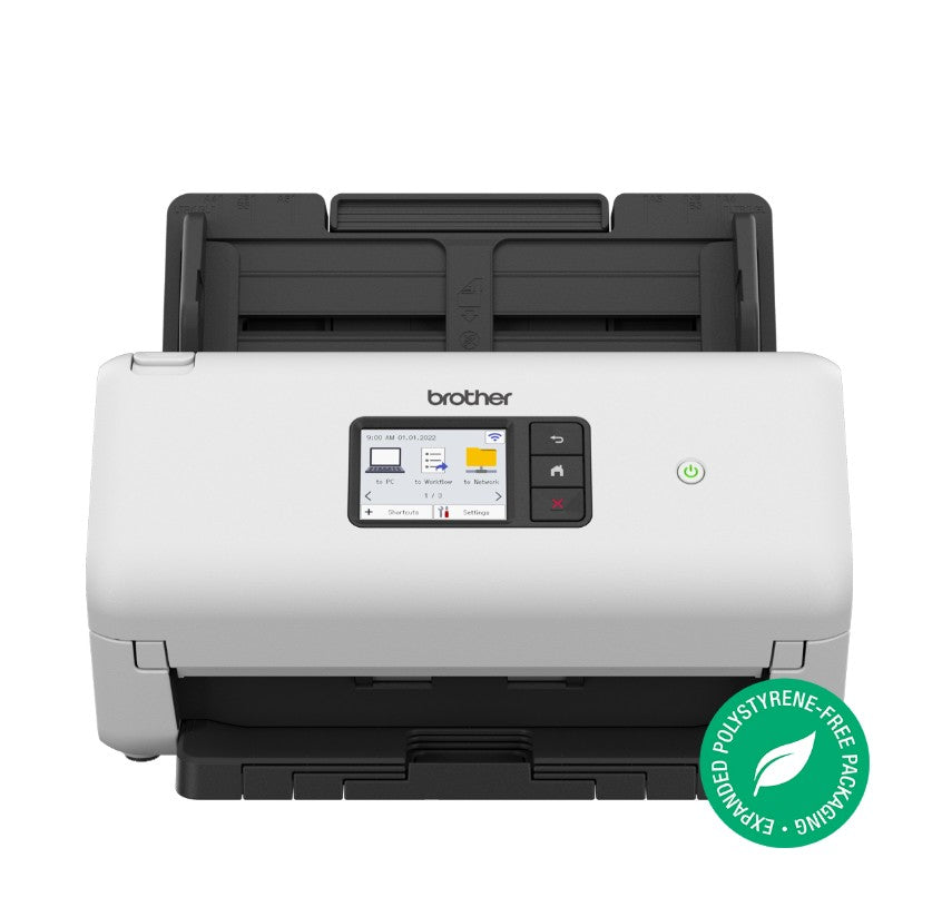 Brother ADS-3350W  ADVANCED DOCUMENT SCANNER (40PPM) network scanner, w/ 7.1cm touchscreen LCD & WiFi (2.4G) - Image 1