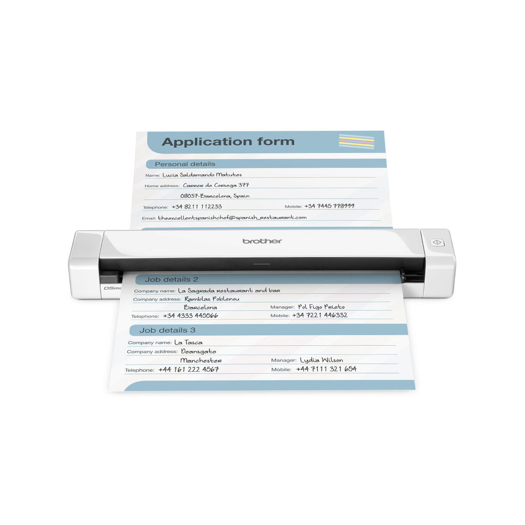 Brother DS-640 MOBILE DOCUMENT SCANNER 15 ppm Mono & Colour (300dpi) USB Bus Power - Image 1