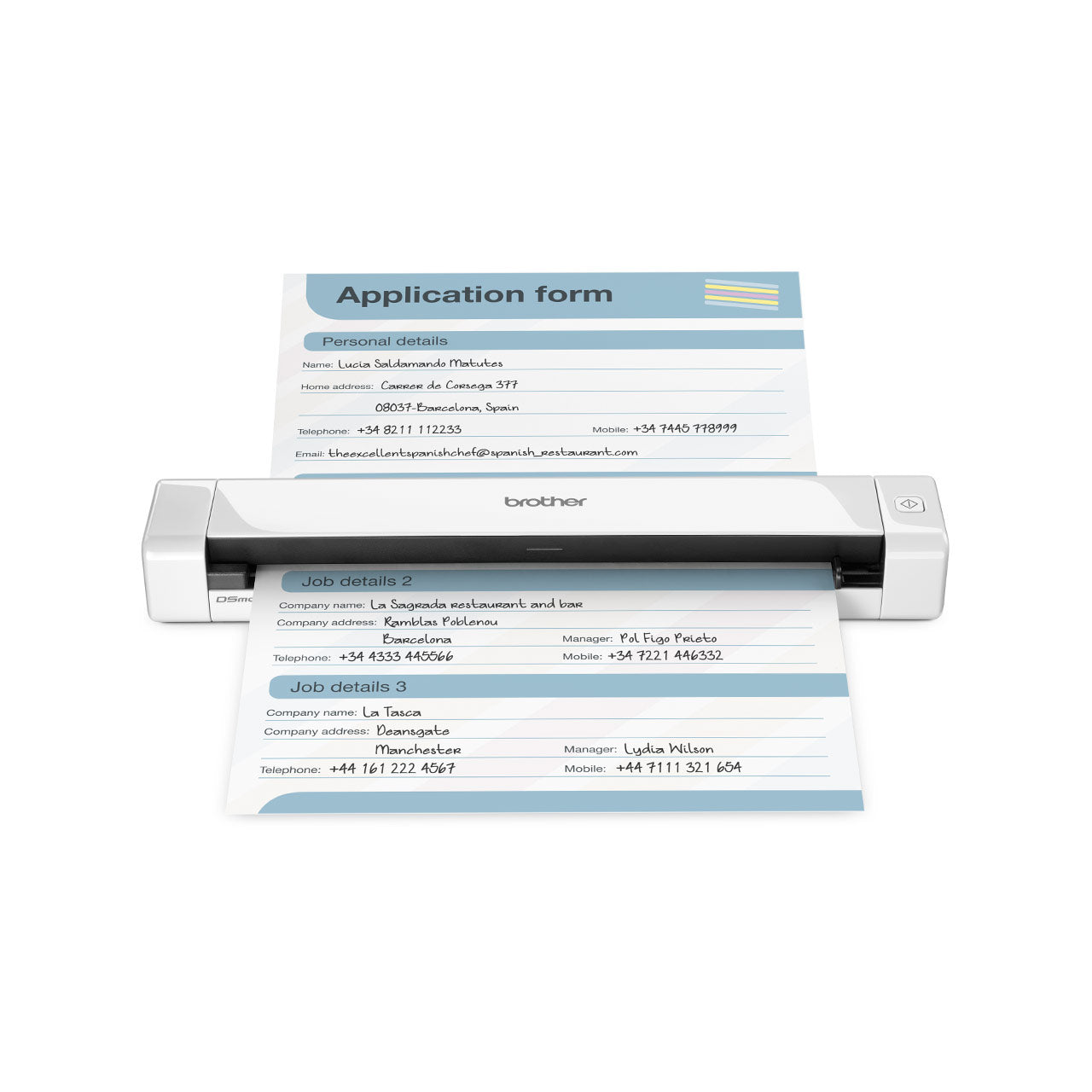 Brother DS-640 MOBILE DOCUMENT SCANNER 15 ppm Mono & Colour (300dpi) USB Bus Power - Image 1