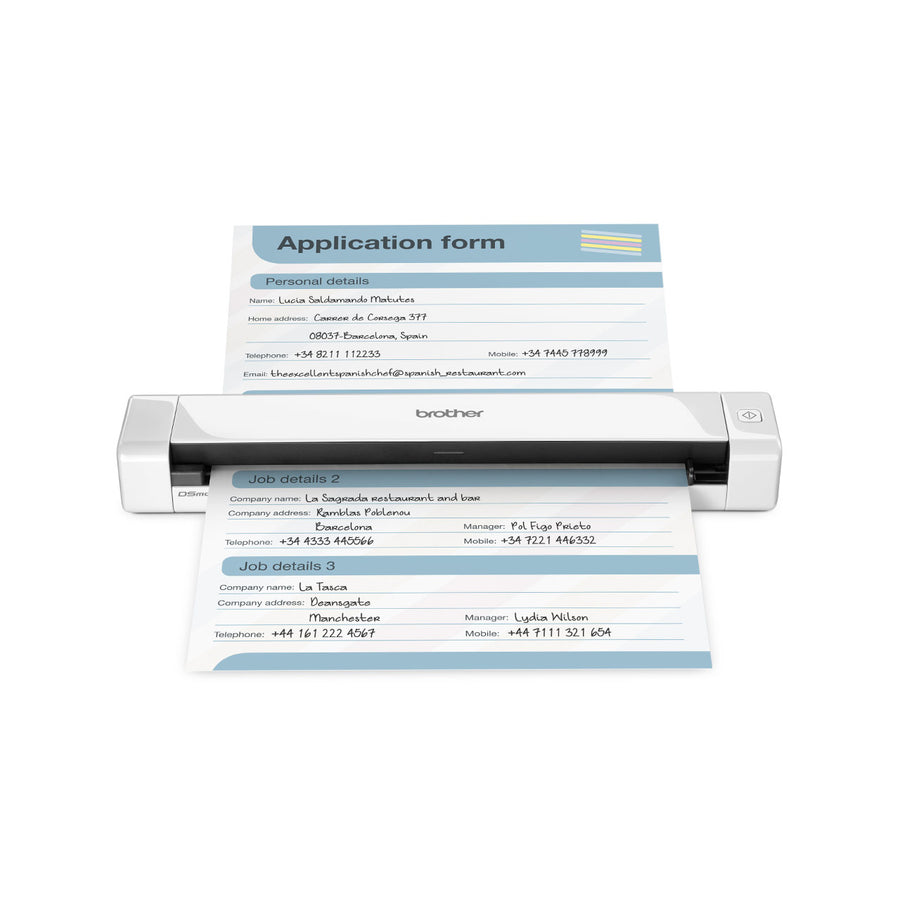 Brother DS-640 MOBILE DOCUMENT SCANNER 15 ppm Mono & Colour (300dpi) USB Bus Power