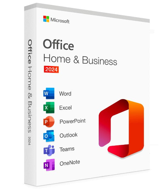 Microsoft Office Home & Business 2024 English APAC Medialess Retail New. Includes Word, Excel, PowerPoint, Outlook for PC and Mac - Image 1