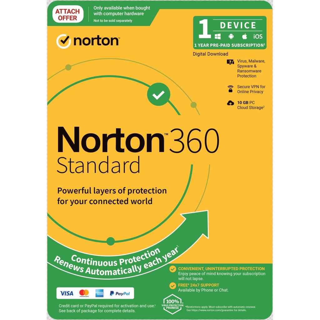 Norton 360 Standard 10GB AU 1 User 1 Device, 12 Months, Digital Key  via Email (Available on Leader Cloud) - Image 2