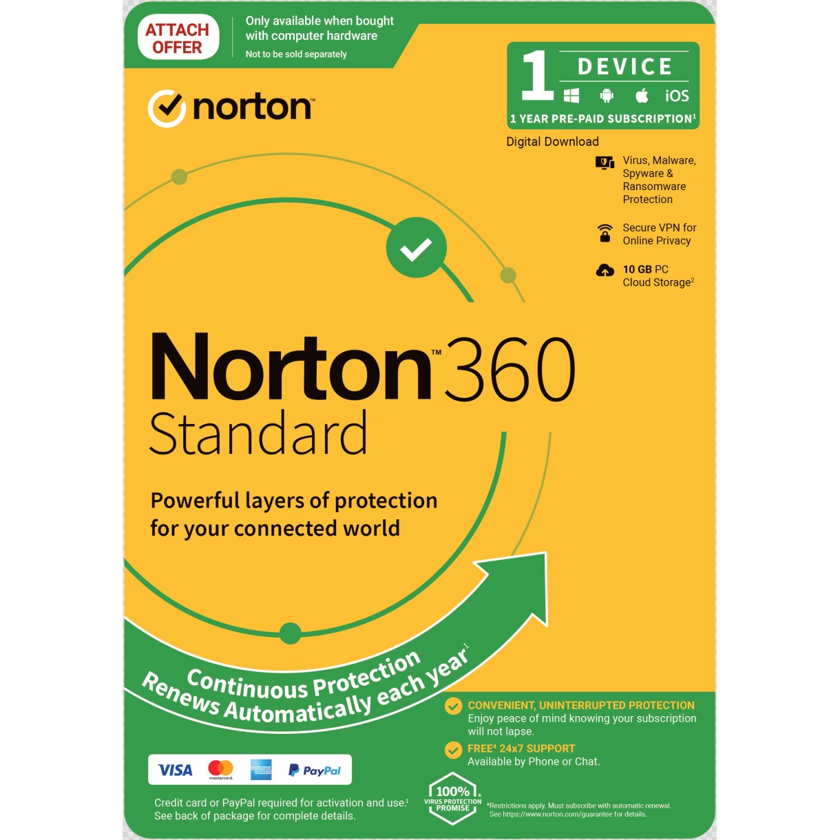 Norton 360 Standard 10GB AU 1 User 1 Device, 12 Months, Digital Key  via Email (Available on Leader Cloud) - Image 2