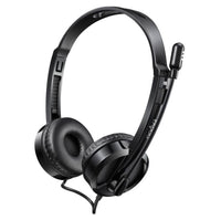 RAPOO H100 Wired Stereo Headsets - HD Voice Rotary Microphone Volume Adjustment 3.5mm Headphones with Audio split adapter cable. - Image 3