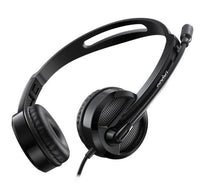 RAPOO H100 Wired Stereo Headsets - HD Voice Rotary Microphone Volume Adjustment 3.5mm Headphones with Audio split adapter cable. - Image 4