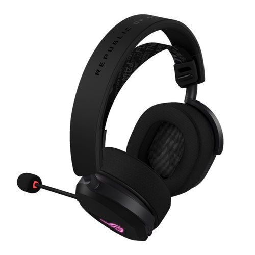 ASUS ROG Pelta Gaming Headset Black, Tri-Mode (2.4GHz/BT/USB-C), 50mm Titanium Drivers, 32Ω, 20Hz-20kHz, 10mm Mic, 70H Battery, 309g, RGB - Image 2