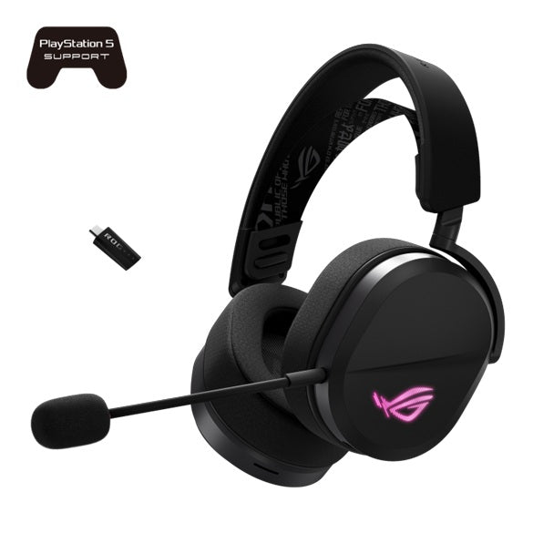 ASUS ROG Pelta Gaming Headset Black, Tri-Mode (2.4GHz/BT/USB-C), 50mm Titanium Drivers, 32Ω, 20Hz-20kHz, 10mm Mic, 70H Battery, 309g, RGB - Image 5