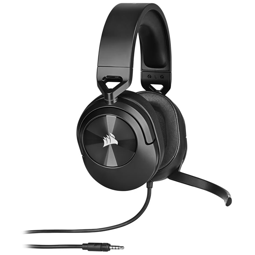 Corsair HS55 STEREO Wired Gaming Headset - Carbon, 50mm drivers, 20Hz–20kHz, wired 3.5mm stereo, multi-platform support (PC/PS/Xbox/Switch/mobile) - Image 2