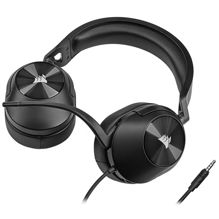 Corsair HS55 STEREO Wired Gaming Headset - Carbon, 50mm drivers, 20Hz–20kHz, wired 3.5mm stereo, multi-platform support (PC/PS/Xbox/Switch/mobile) - Image 3