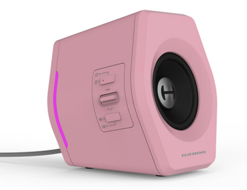Edifier G2000 Gaming 2.0 Speakers System - Bluetooth V4.2/ USB Sound Card/ AUX Input/RGB 12 Light Effects/ 16W RMS Power Pink - Image 4