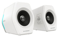 Edifier G2000 Gaming 2.0 Speakers System - Bluetooth V4.2/ USB Sound Card/ AUX Input/RGB 12 Light Effects/ 16W RMS Power White - Image 1