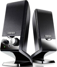 Edifier M1250 2.0 USB Powered Compact Multimedia Speakers - 3.5mm AUX/Flat Panel Design Satellites/Built in Power/Volume controls/Black - Image 2