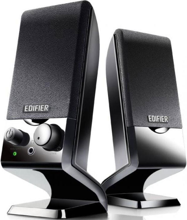 Edifier M1250 2.0 USB Powered Compact Multimedia Speakers - 3.5mm AUX/Flat Panel Design Satellites/Built in Power/Volume controls/Black - Image 2