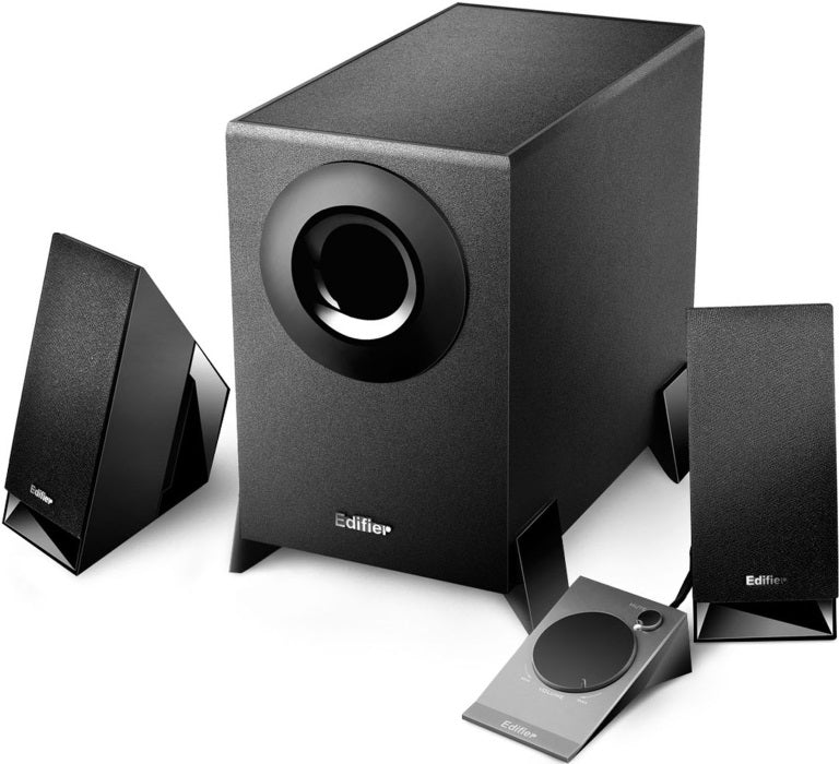 Edifier M1360 2.1 Multimedia Speakers - 3.5mm AUX/4INCH Subwoofer/Remote/RCA Remote Control input Black - Image 1