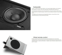 Edifier M1360 2.1 Multimedia Speakers - 3.5mm AUX/4INCH Subwoofer/Remote/RCA Remote Control input Black - Image 2