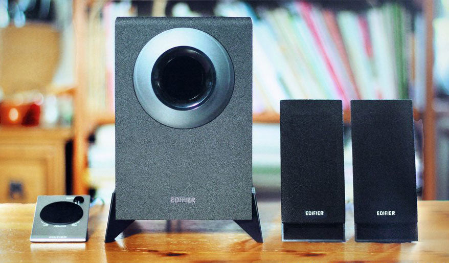 Edifier M1360 2.1 Multimedia Speakers - 3.5mm AUX/4INCH Subwoofer/Remote/RCA Remote Control input Black - Image 3