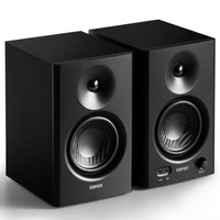Edifier MR4 Studio Monitor - Smooth Frequency, 1" Silk Dome Tweeter, 4"  Diaphragm Woofer, Wooden, RCA TRS, AUX, Ideal for Content Creators -Black - Image 3