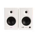 Edifier MR4 Studio Monitor - Smooth Frequency, 1" Silk Dome Tweeter, 4"  Diaphragm Woofer, Wooden, RCA TRS, AUX, Ideal for Content Creators -White (LS - Image 1