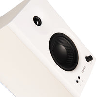 Edifier MR4 Studio Monitor - Smooth Frequency, 1" Silk Dome Tweeter, 4"  Diaphragm Woofer, Wooden, RCA TRS, AUX, Ideal for Content Creators -White (LS - Image 3