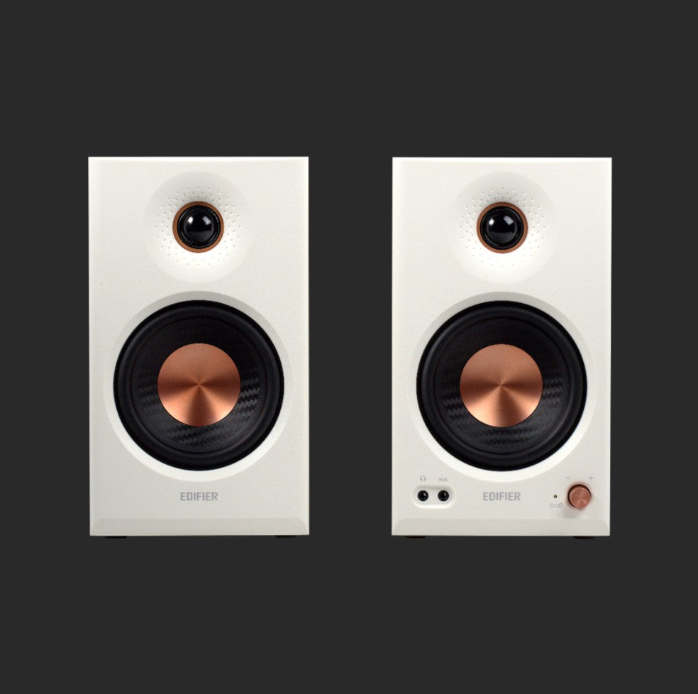 Edifier MR4.5 White Bi-amped studio monitor with flat frequency response for honest reproduction-White - Image 2