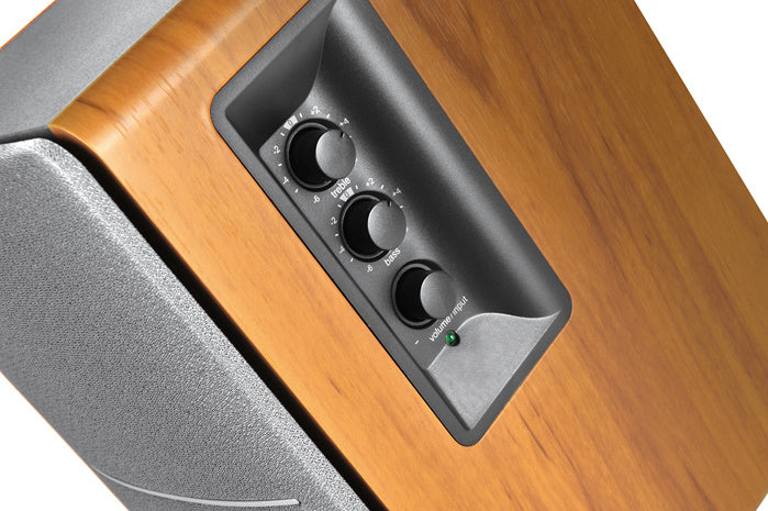 Edifier R1280DBS - 2.0 Lifestyle Bookshelf Bluetooth Studio Speakers - Optical/Coaxial, Bluetooth, Line In1, Line2, R/L: 21W+21W Brown - Image 4