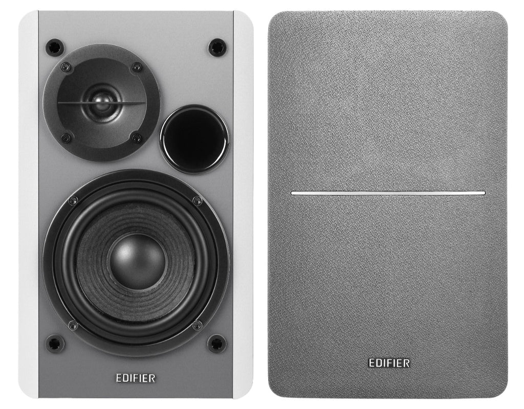 Edifier R1280T White Silver Lifestyle Bookshelf Speakers Brown - 3.5mm AUX/Dual RCA, 42W,  MDF Wooden Enclosure - Image 2