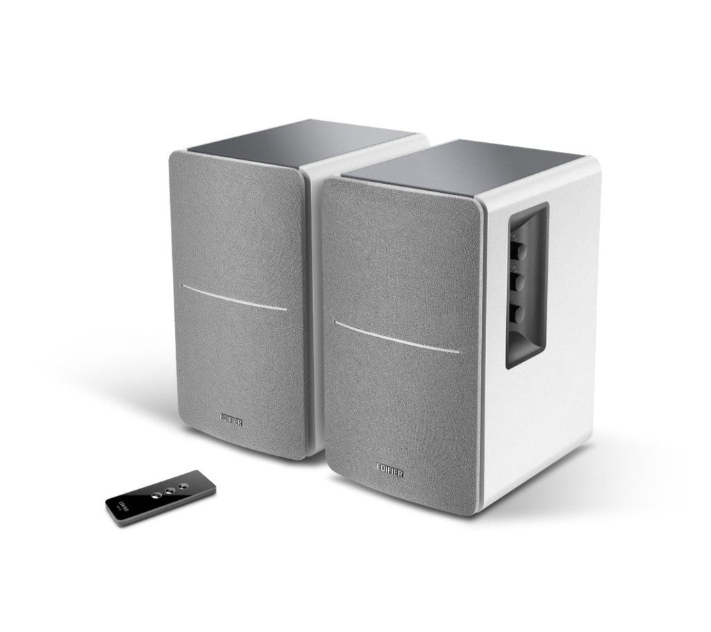 Edifier R1280T White Silver Lifestyle Bookshelf Speakers Brown - 3.5mm AUX/Dual RCA, 42W,  MDF Wooden Enclosure - Image 3