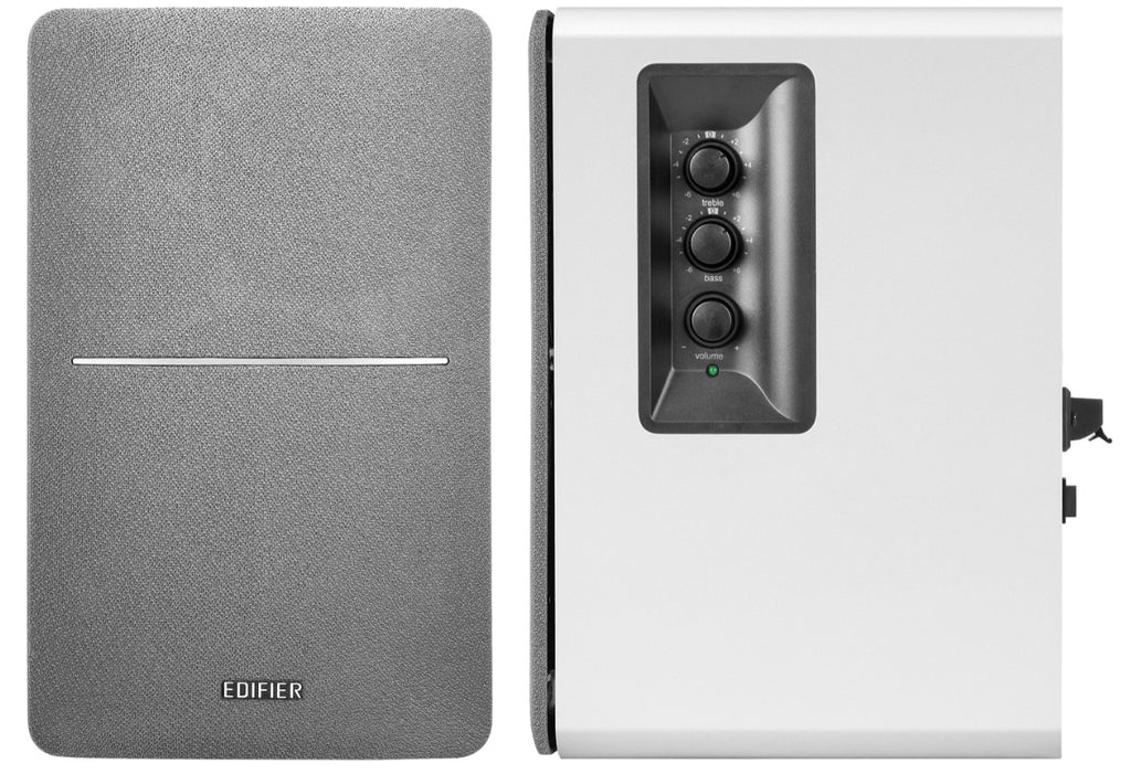 Edifier R1280T White Silver Lifestyle Bookshelf Speakers Brown - 3.5mm AUX/Dual RCA, 42W,  MDF Wooden Enclosure - Image 4