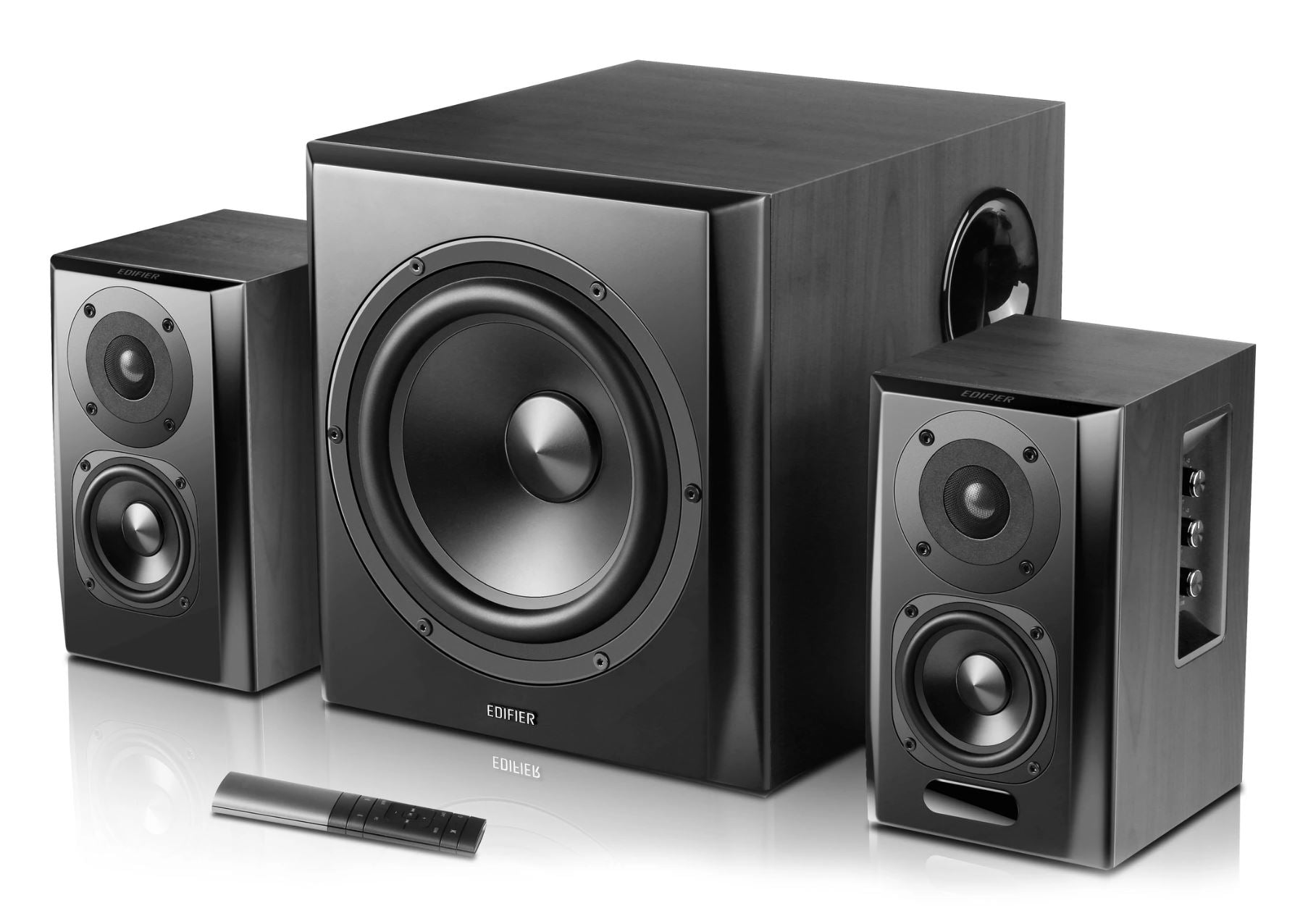 Edifier S351DB 2.1 Bluetooth Multimedia Speakers w/Subwoofer - 3.5mm/Optical/BT 5.1 AptX Wireless Sound/ Remote Control/8inch Booming Subwoofer - Image 1