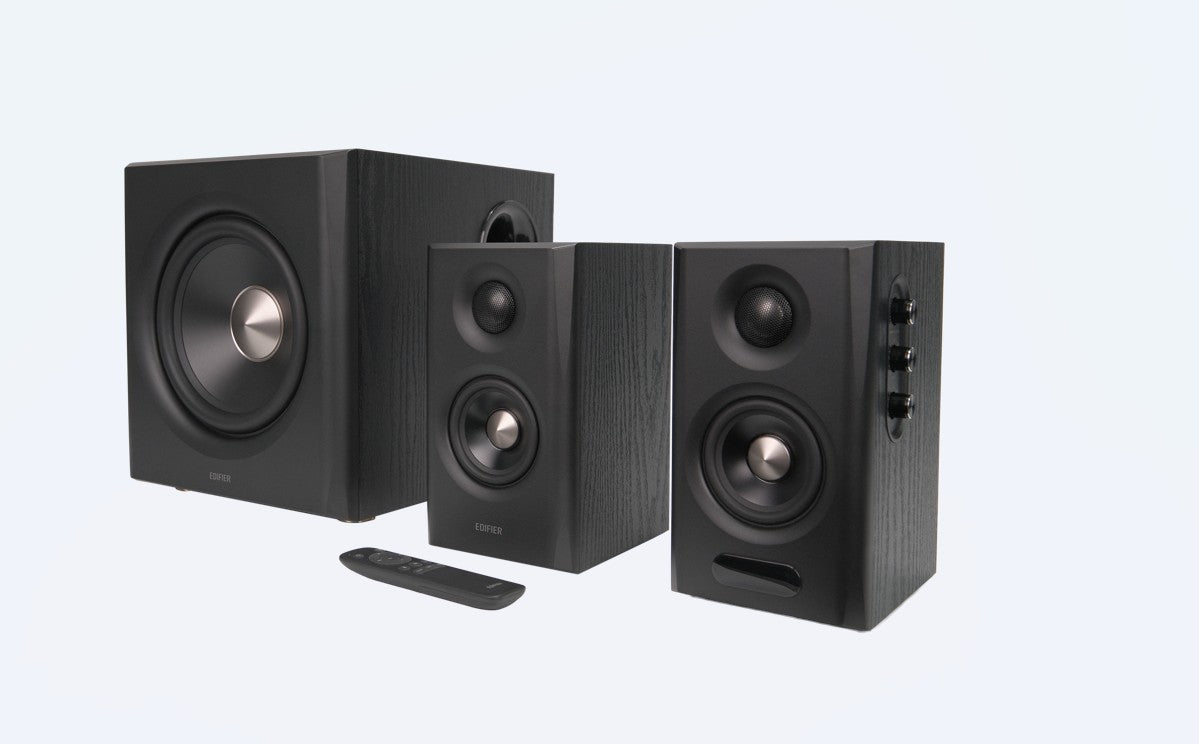 Edifier S355DB Tri-amped 2.1 speaker with high-fidelity sound and  versatile connectivity -BLACK - Image 4