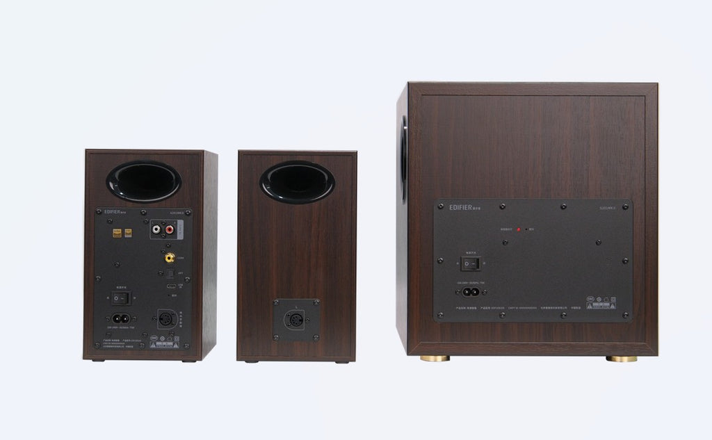Edifier S355DB Tri-amped 2.1 speaker with high-fidelity sound and  versatile connectivity -WALNUT - Image 2