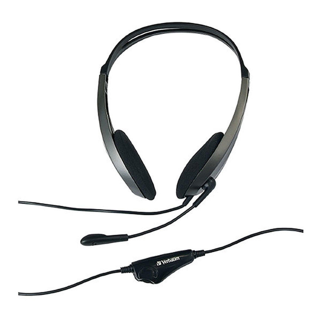 Verbatim Multimedia Headset with Microphone - 3.5mm Jack, Wide Frequency Stereo, 40mm Drivers, Comfortable Ergonomic Fit, Adjustable - Image 2